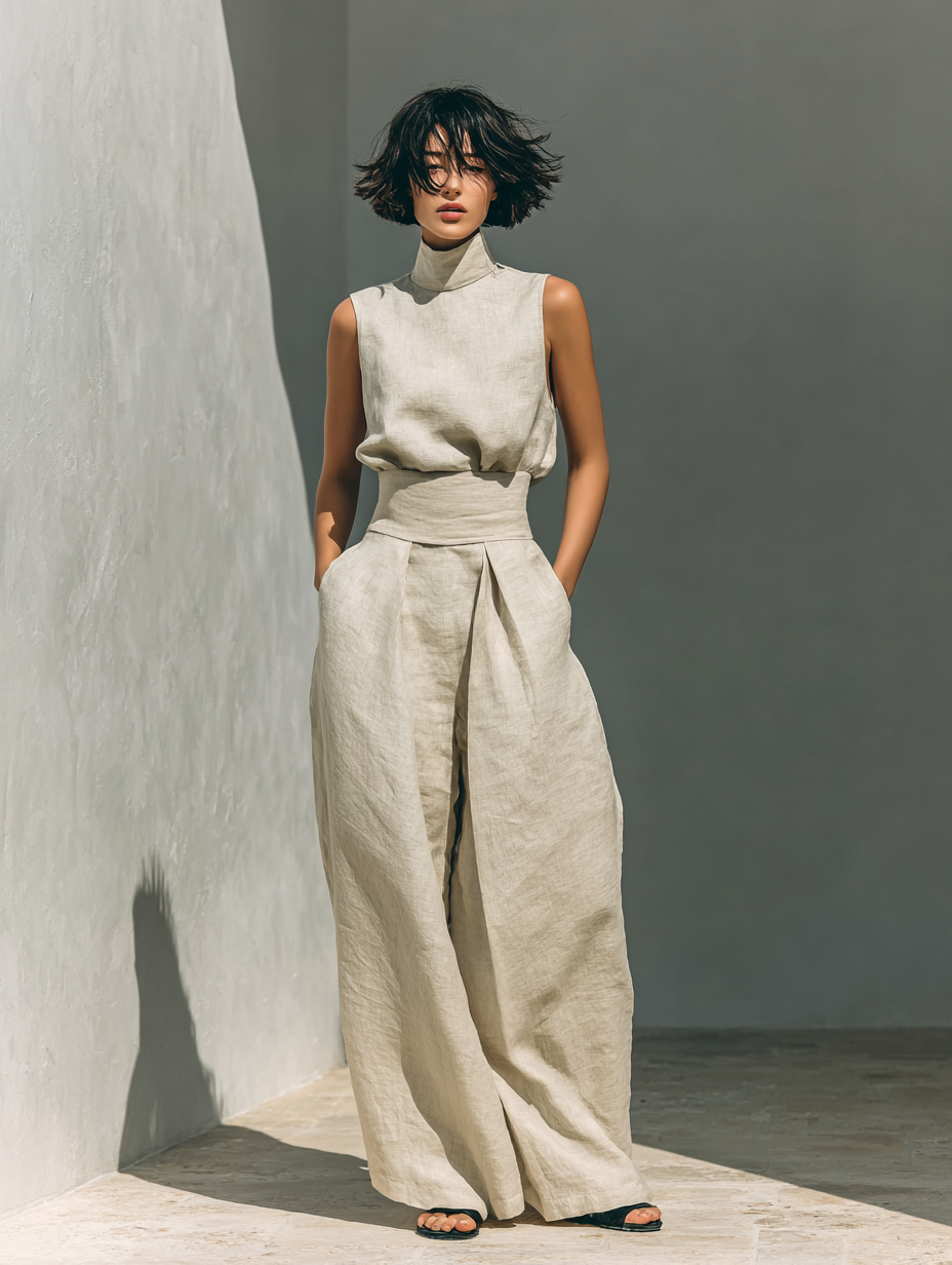 Chloé | Conjunto de algodón y lino