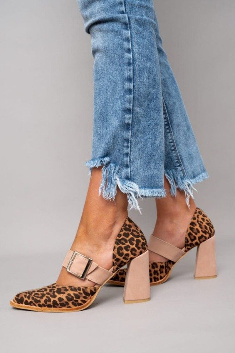 Ilana™ | Tacones de bloque con estampado de leopardo audaz para un efecto wow