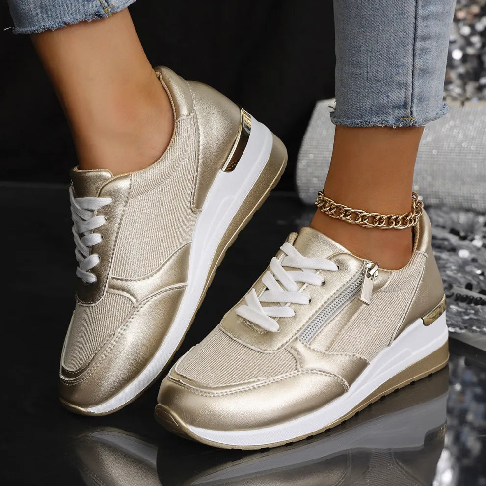 Nuevas zapatillas ortopédicas con cordones y cierre lateral para mujeres