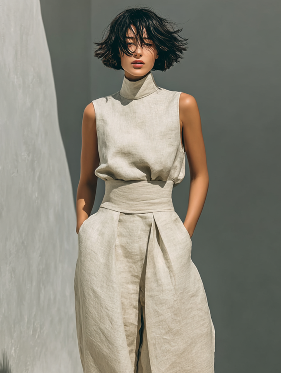 Chloé | Conjunto de algodón y lino