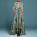 Hazel - Vestido envolvente floral exquisito