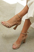 Victoria™ | Tacones Slim de Punta Redonda Patchwork – Diseño Patchwork Exclusivo