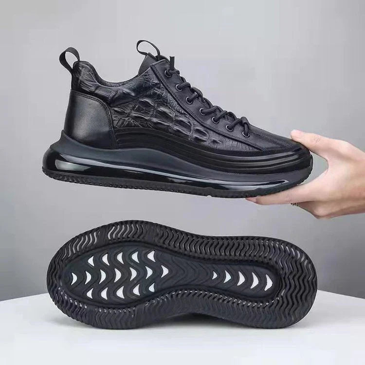 Zapatos casuales para hombre de cuero de vaca con cojín de aire