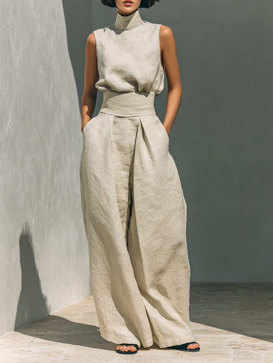 Chloé | Conjunto de algodón y lino