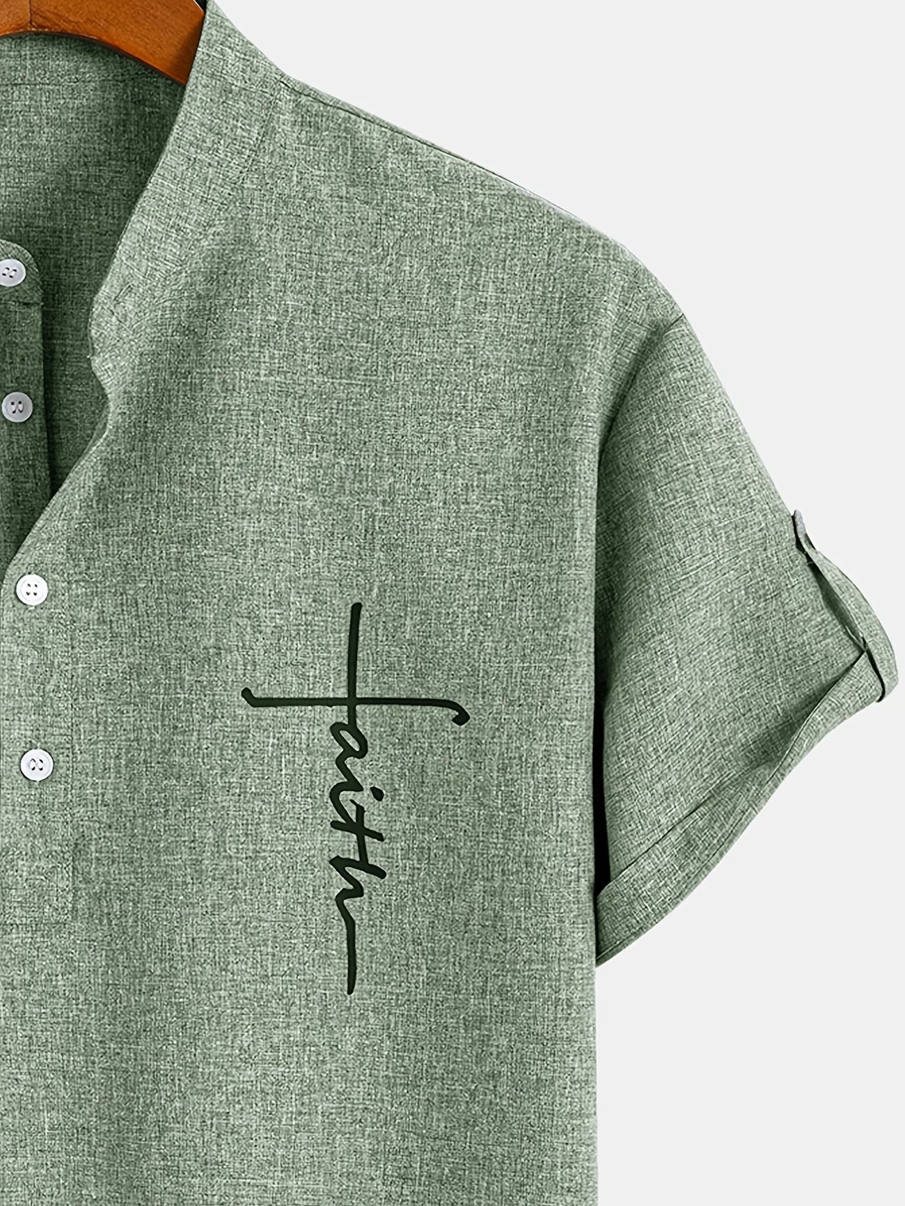 Leblanc™ | Camisa elegante de manga corta y cuello alto