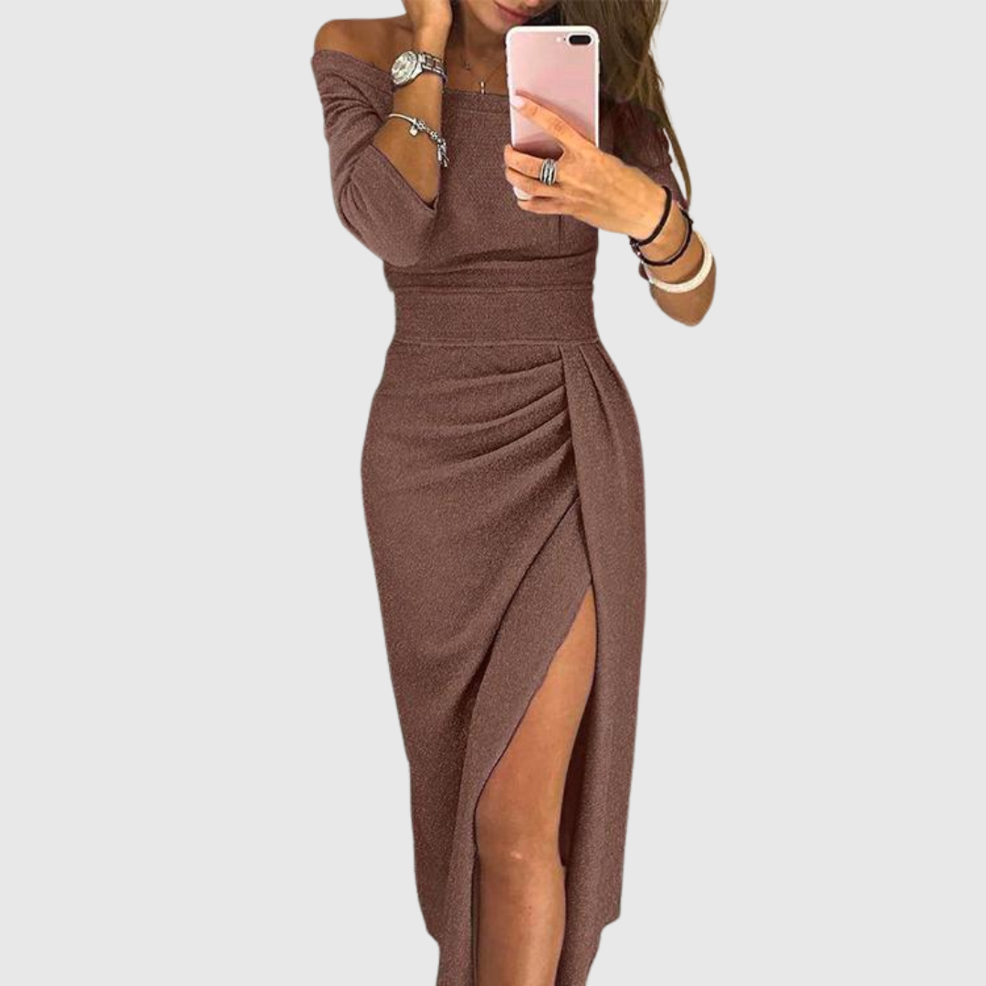 Stella™ Vestido maxi con cuello halter - Elegancia sin esfuerzo