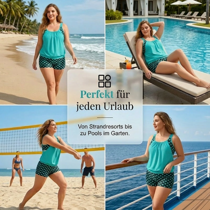 🏖️ Verano caliente – 50% de descuento 👙 Conjunto de bikini de dos piezas para mujer con lunares