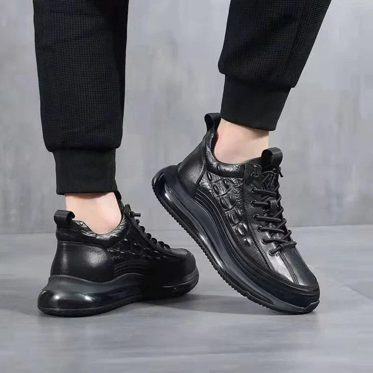 Zapatos casuales para hombre de cuero de vaca con cojín de aire
