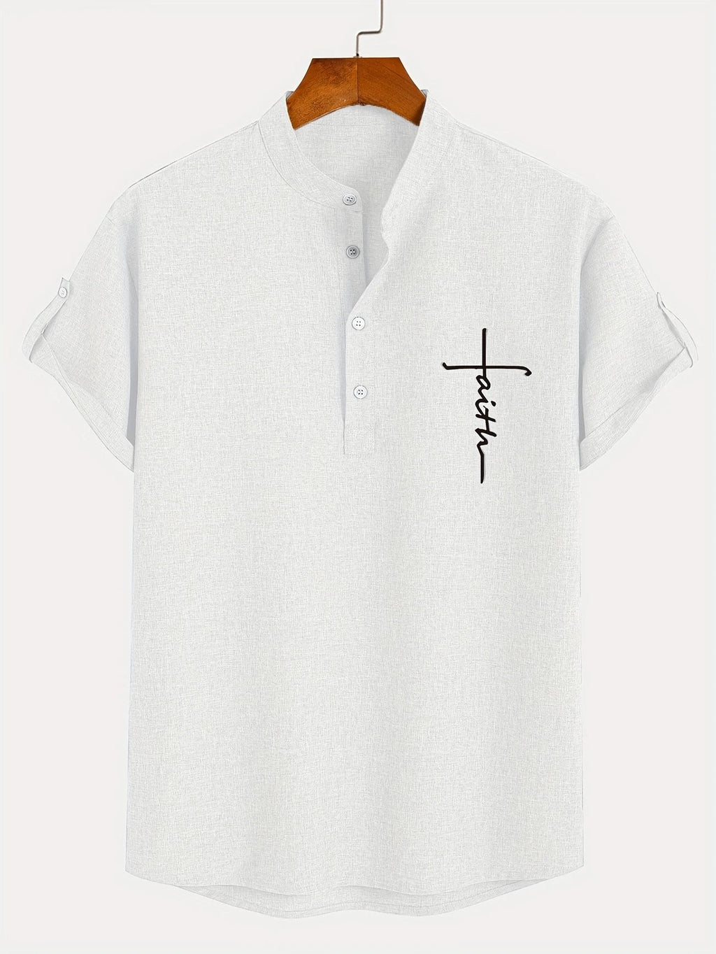Leblanc™ | Camisa elegante de manga corta y cuello alto