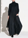 Adèle | Vestido Maxi de Cuello Vuelto con Cintura Caída