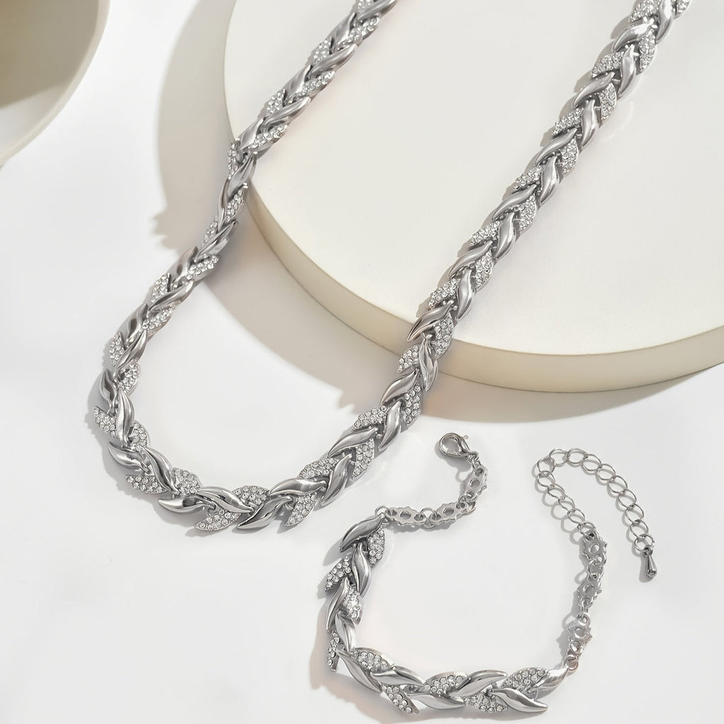 Berta - Set de Joyas de Espiga con Cristales