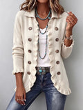 Antonietta | Chaqueta de Punto Marfil con Volante