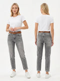 Musthave Momfit Jeans con cinturón - Gris