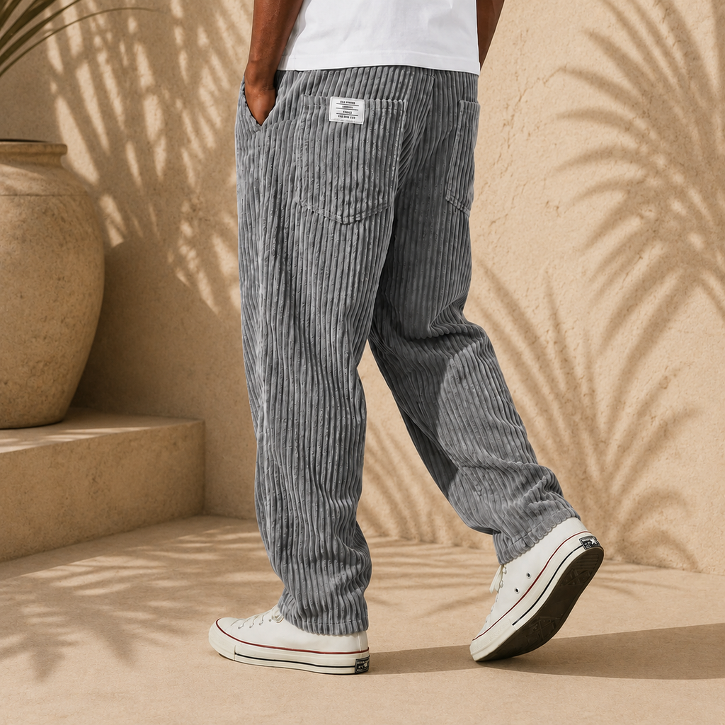 Adriano - Pantalones de Terciopelo Acanalado