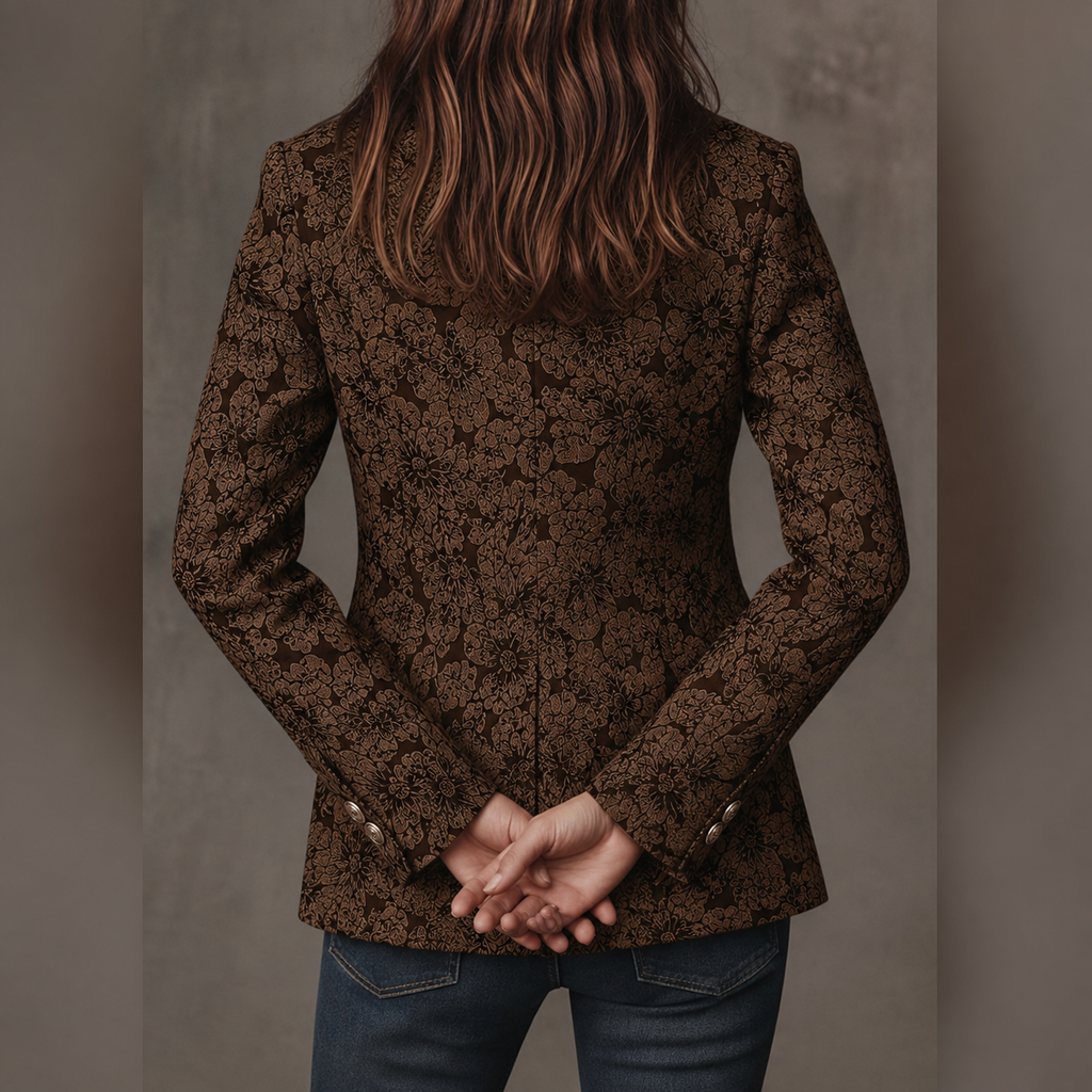 Estelle | Blazer jacquard de cachemira entallado