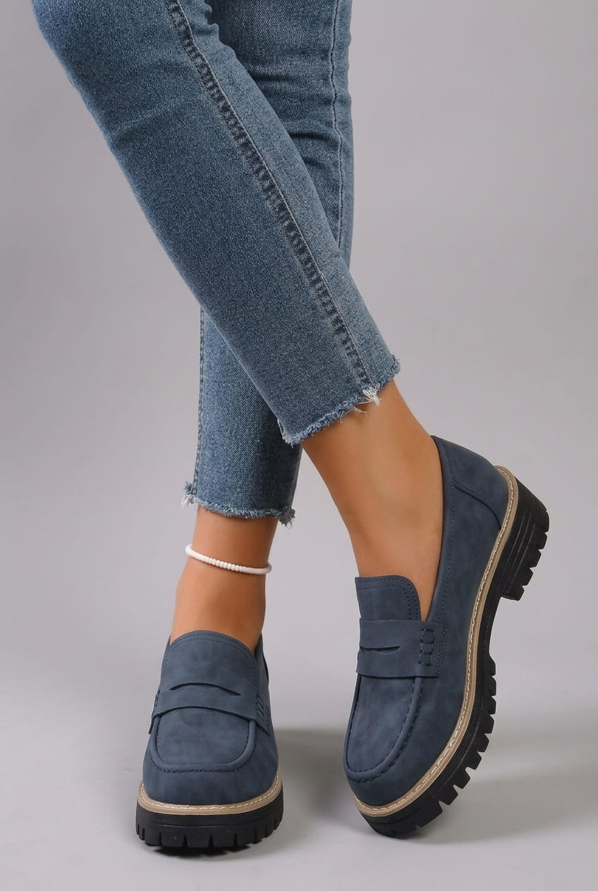 Elsa | Mocasines con Plataforma de Estilo College