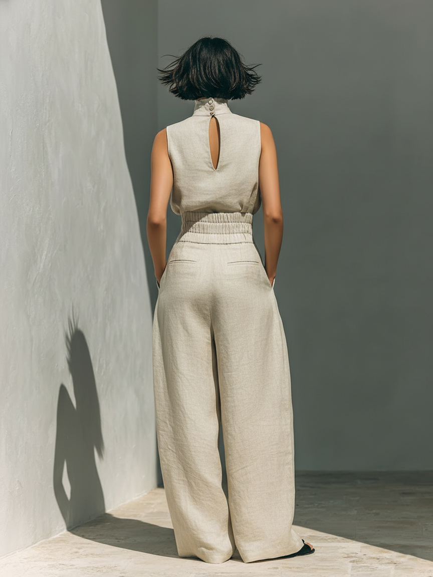 Chloé | Conjunto de algodón y lino