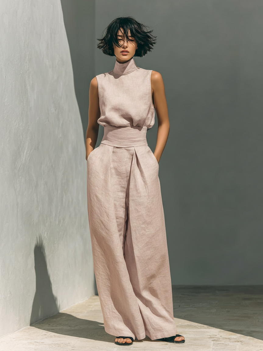 Chloé | Conjunto de algodón y lino