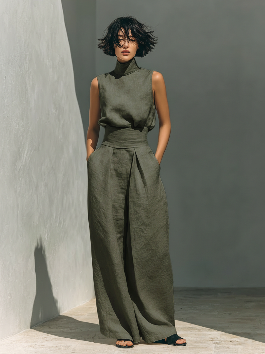 Chloé | Conjunto de algodón y lino