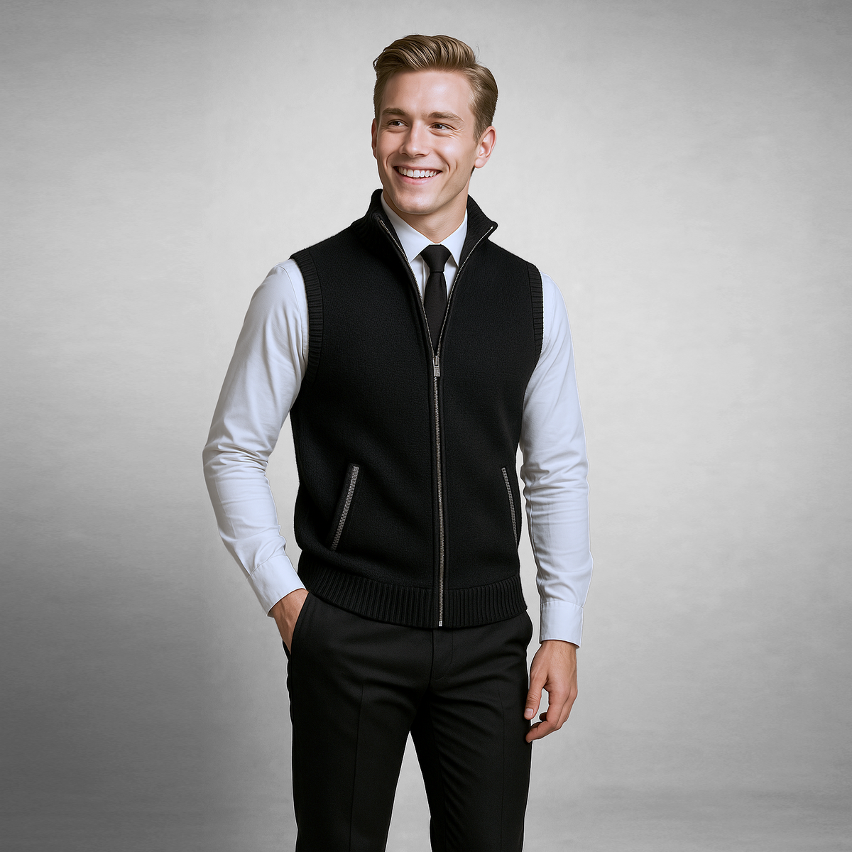 Obertan - Elegante chaleco con cremallera integral