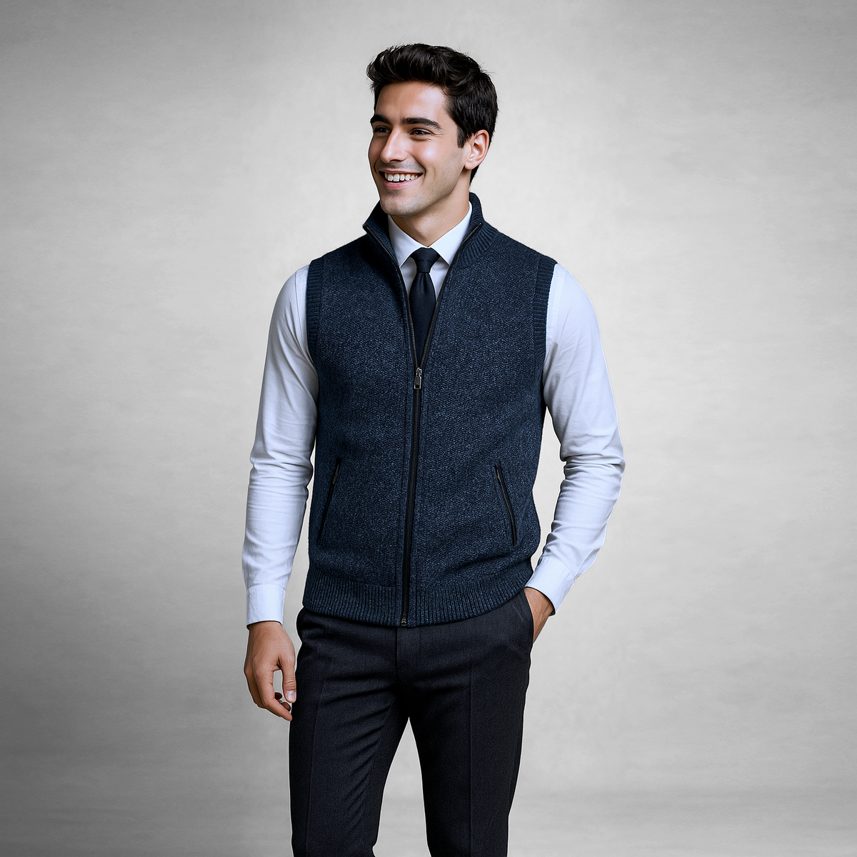Obertan - Elegante chaleco con cremallera integral