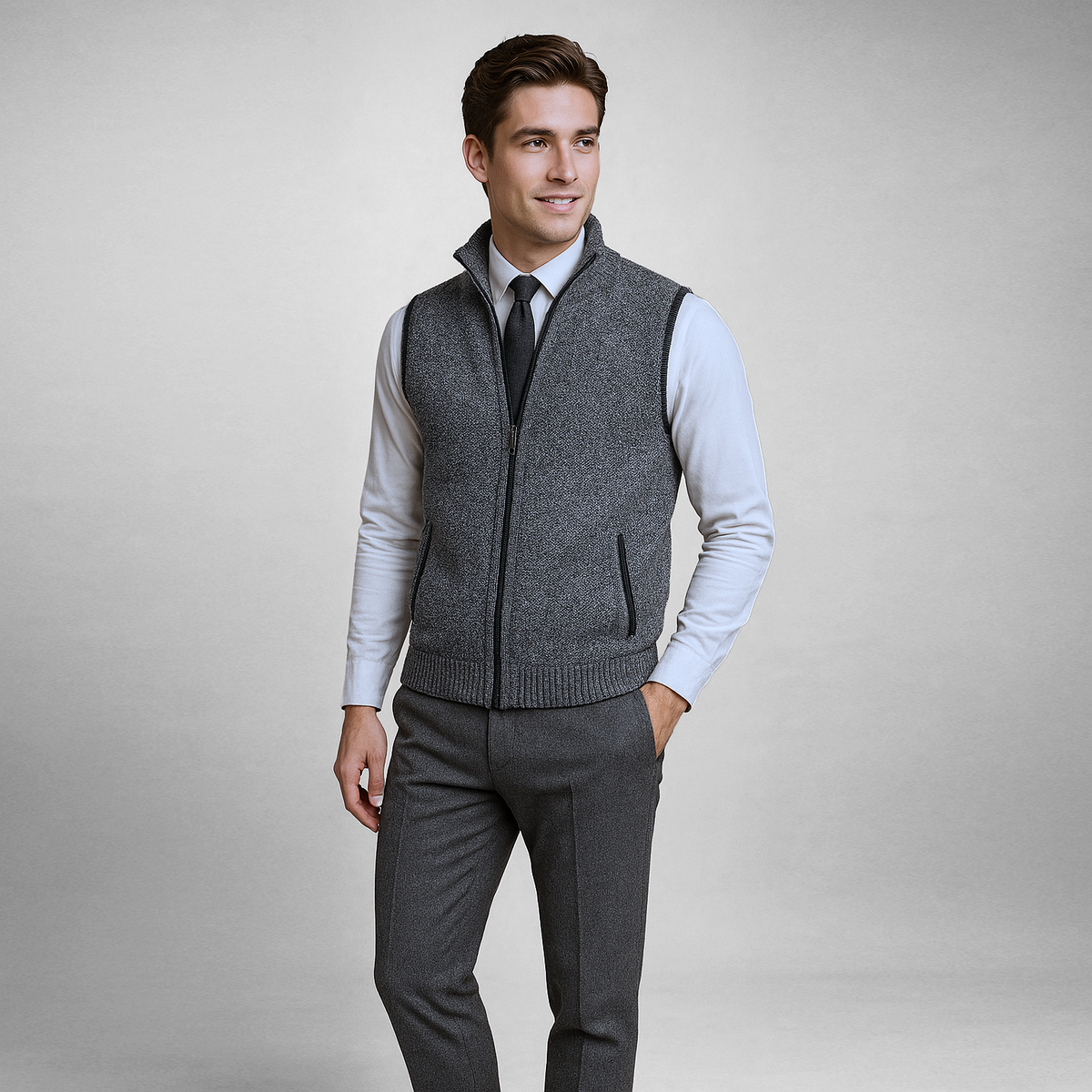 Obertan - Elegante chaleco con cremallera integral