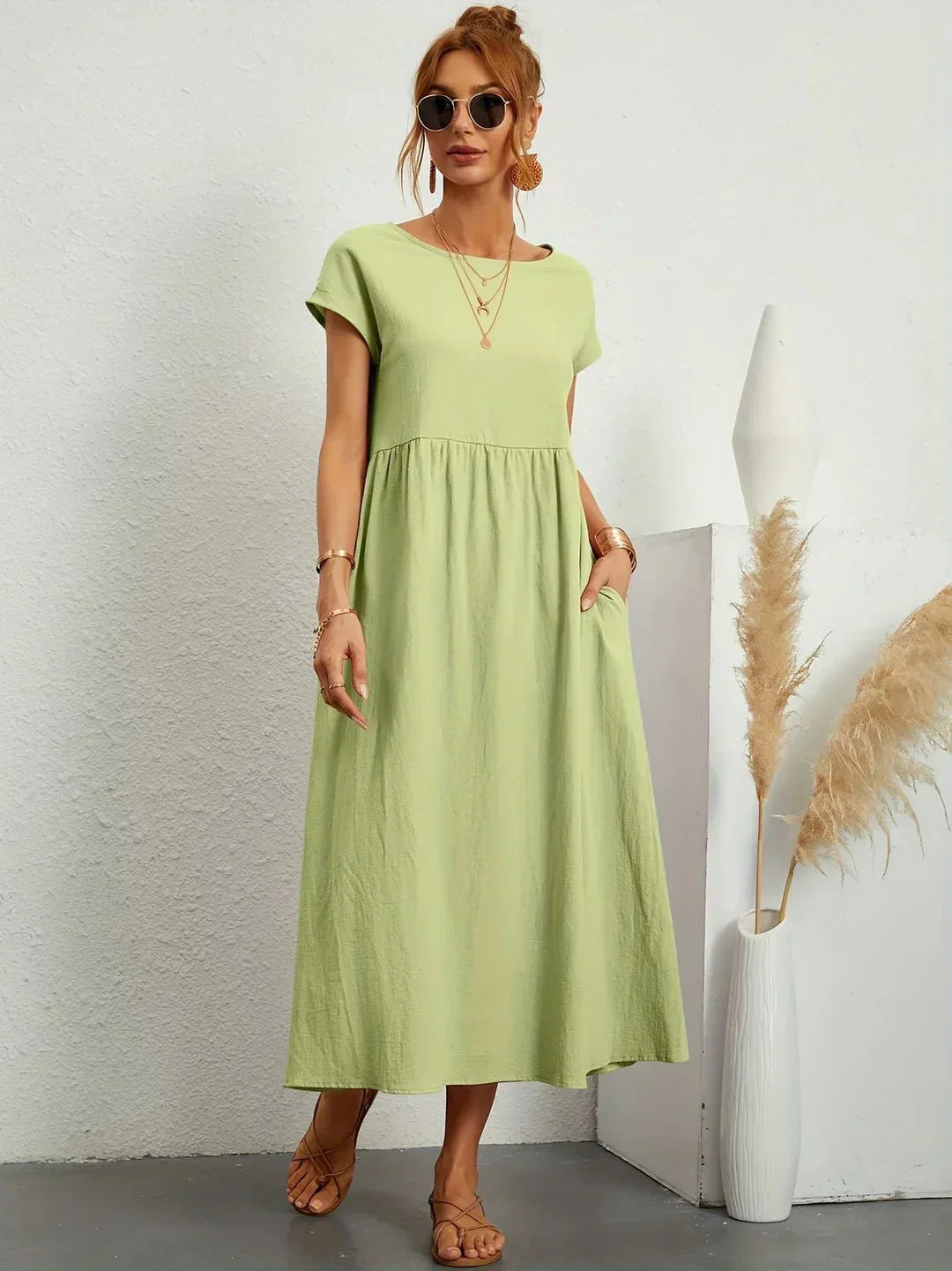 Gabrielle™ — Vestido midi fluido, elegancia atemporal