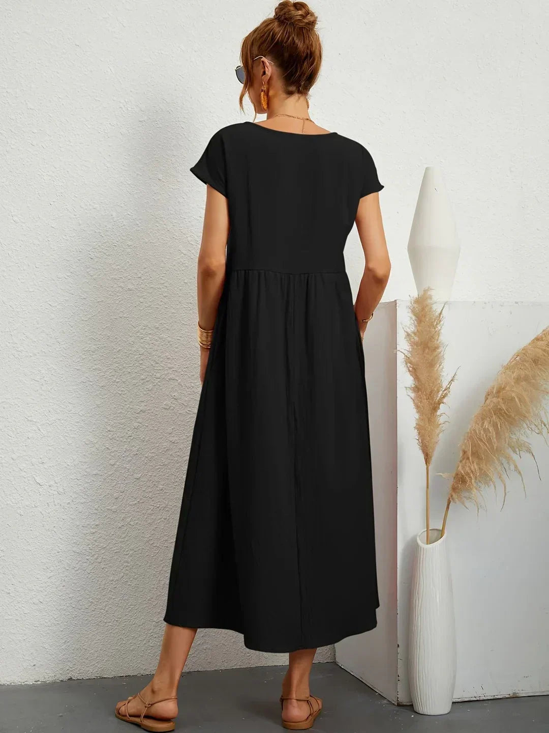 Gabrielle™ — Vestido midi fluido, elegancia atemporal