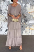 Nora – Vestido maxi con efecto de capas