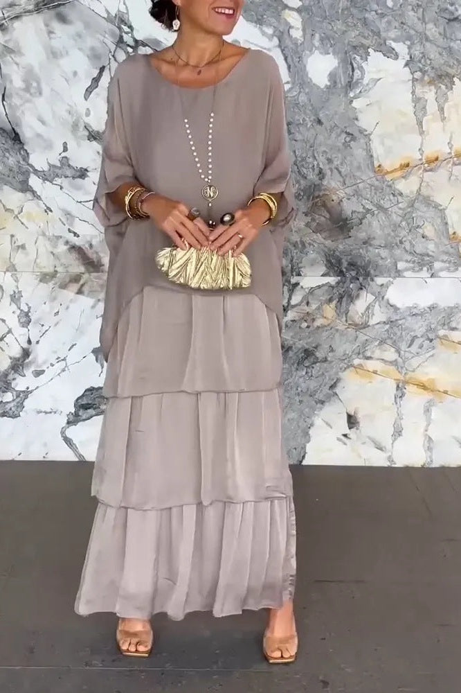 Nora – Vestido maxi con efecto de capas