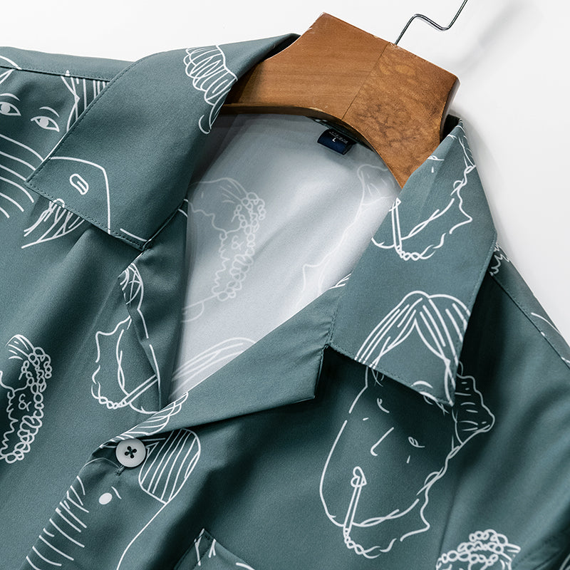 LAURENT MONACO | CAMISA CUBANA DE VERANO PARA HOMBRES
