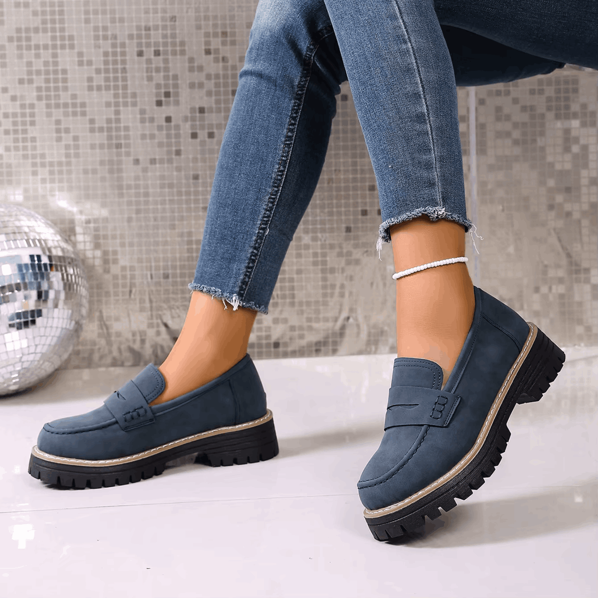 Elsa | Mocasines con Plataforma de Estilo College