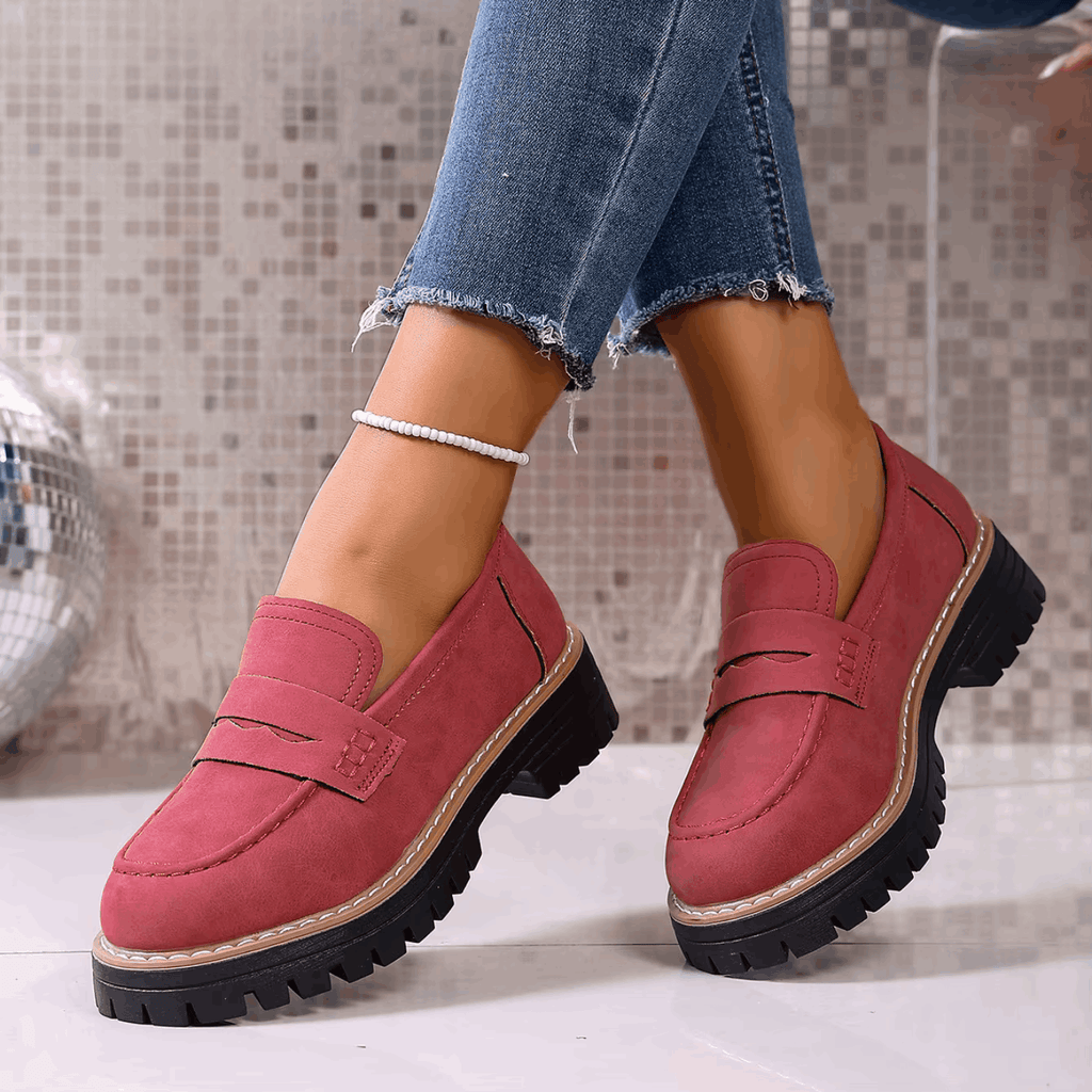 Elsa | Mocasines con Plataforma de Estilo College