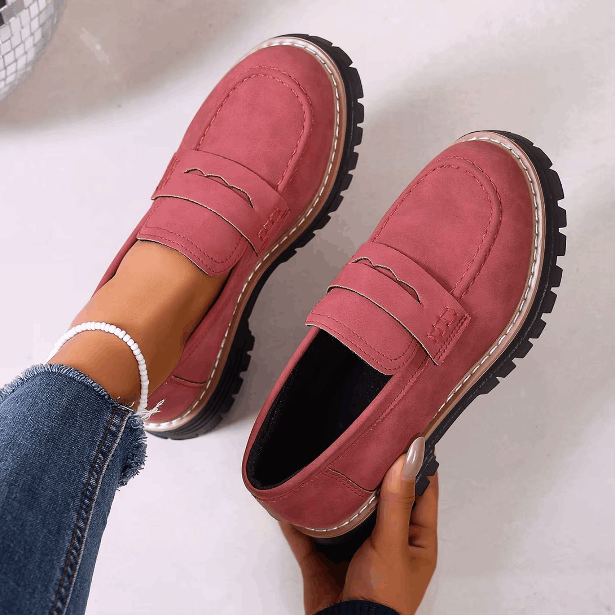 Elsa | Mocasines con Plataforma de Estilo College