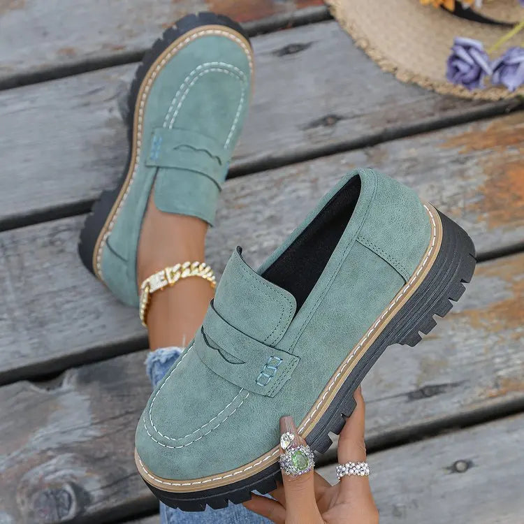 Elsa | Mocasines con Plataforma de Estilo College