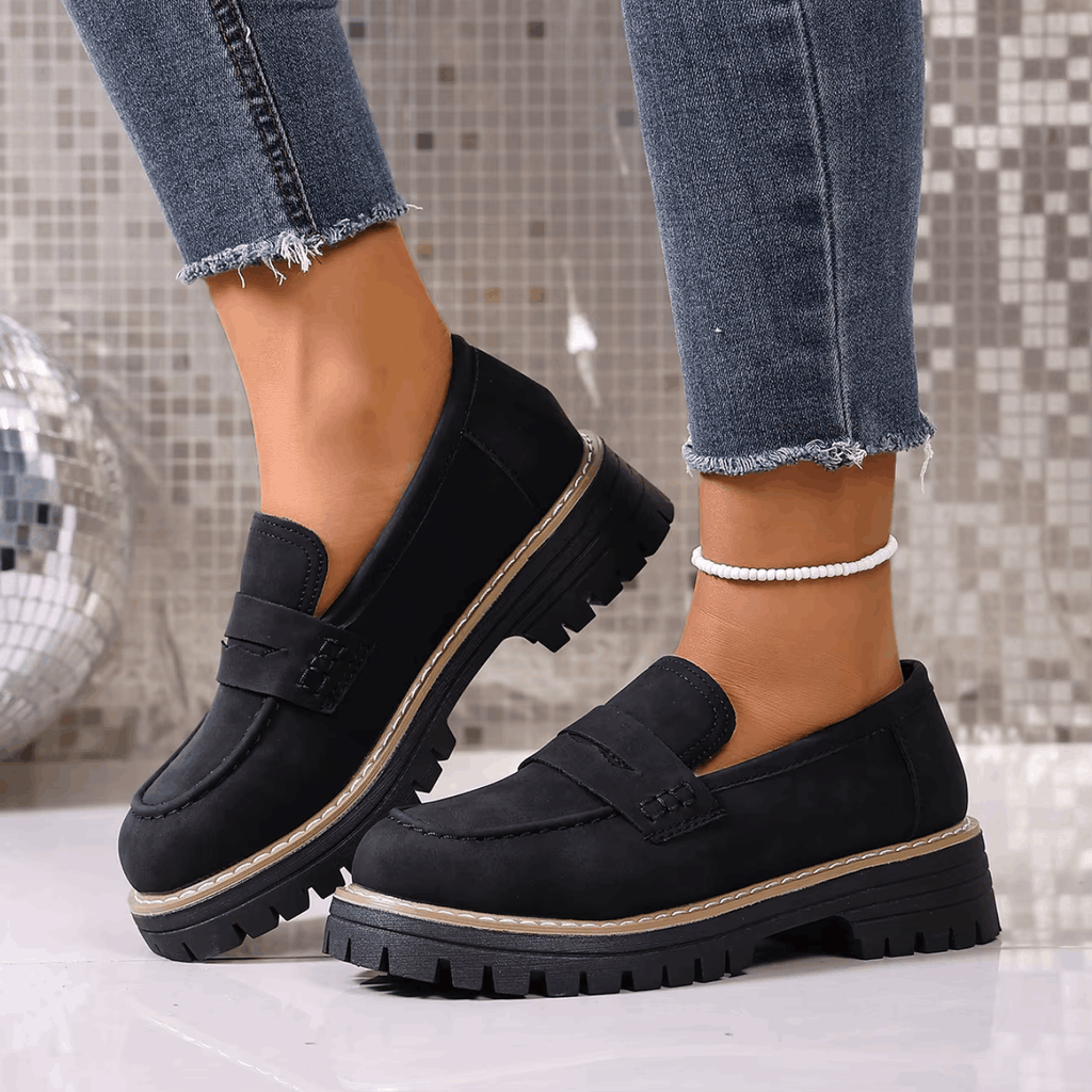 Elsa | Mocasines con Plataforma de Estilo College