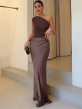 Luna™ | Vestido Maxi de Satén con apertura – Elegancia para la noche