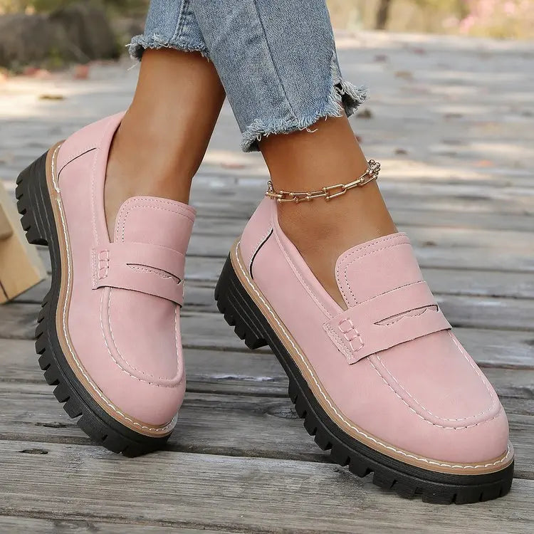 Elsa | Mocasines con Plataforma de Estilo College