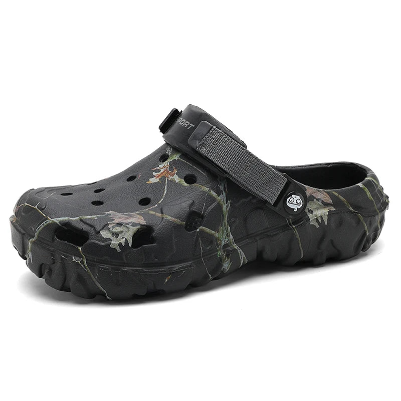 Sandalias de verano para hombres, sandalias para exteriores, zuecos suaves de jardín con agujeros, zapatos casuales para hombres, zapatos de agua a la moda, comodidad para el hogar, zapatos suaves de playa