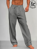 Torino - Pantalones Rectos de Algodón y Lino
