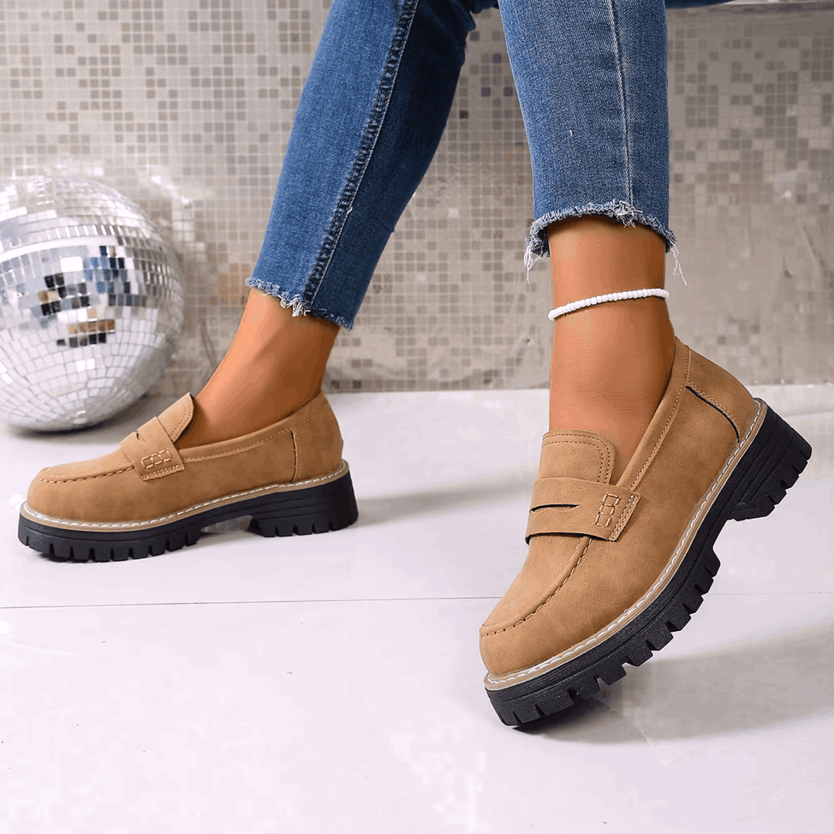 Elsa | Mocasines con Plataforma de Estilo College