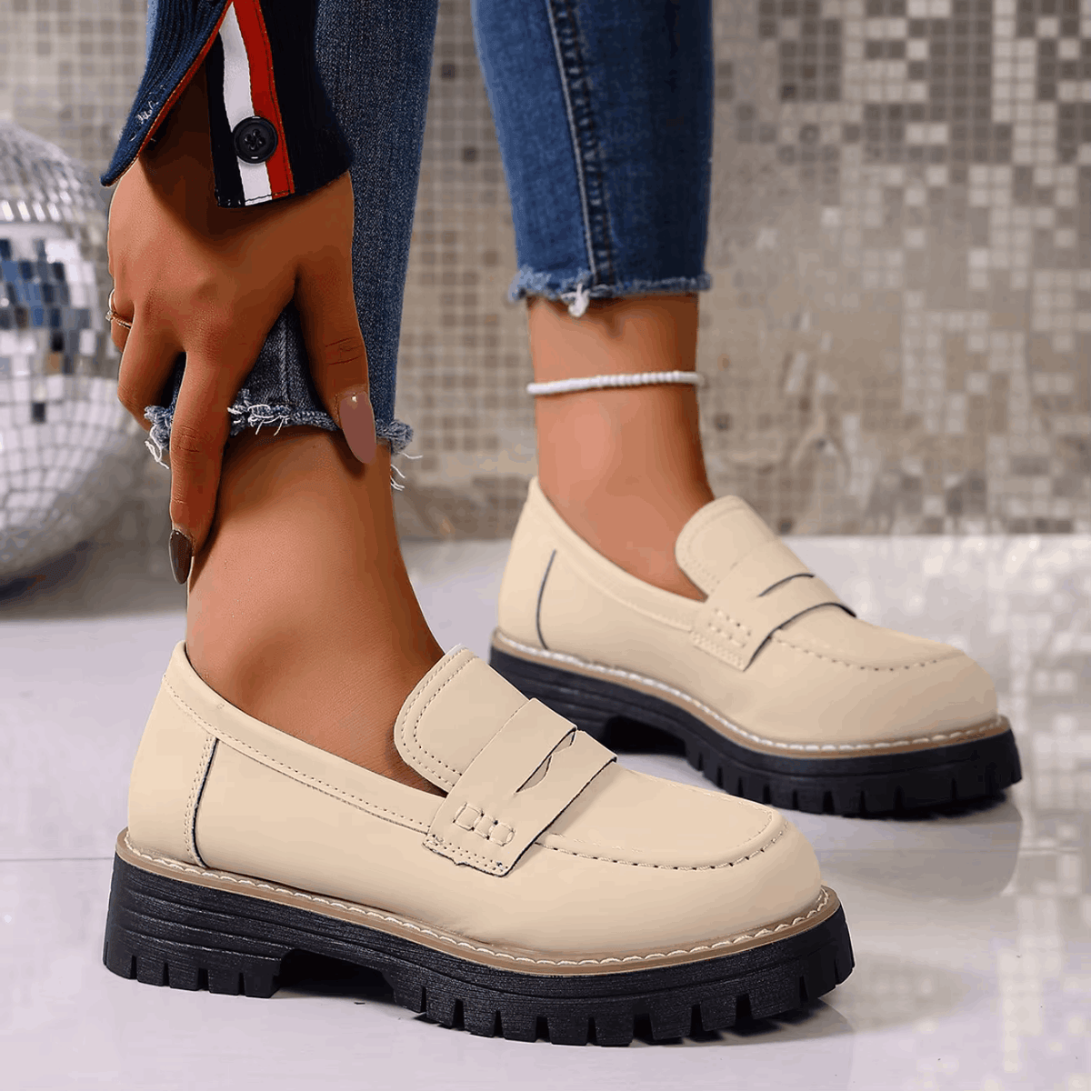 Elsa | Mocasines con Plataforma de Estilo College