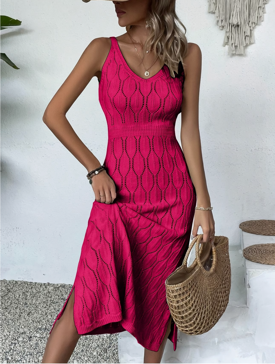 Aletta | Vestido largo sin mangas estilo capa