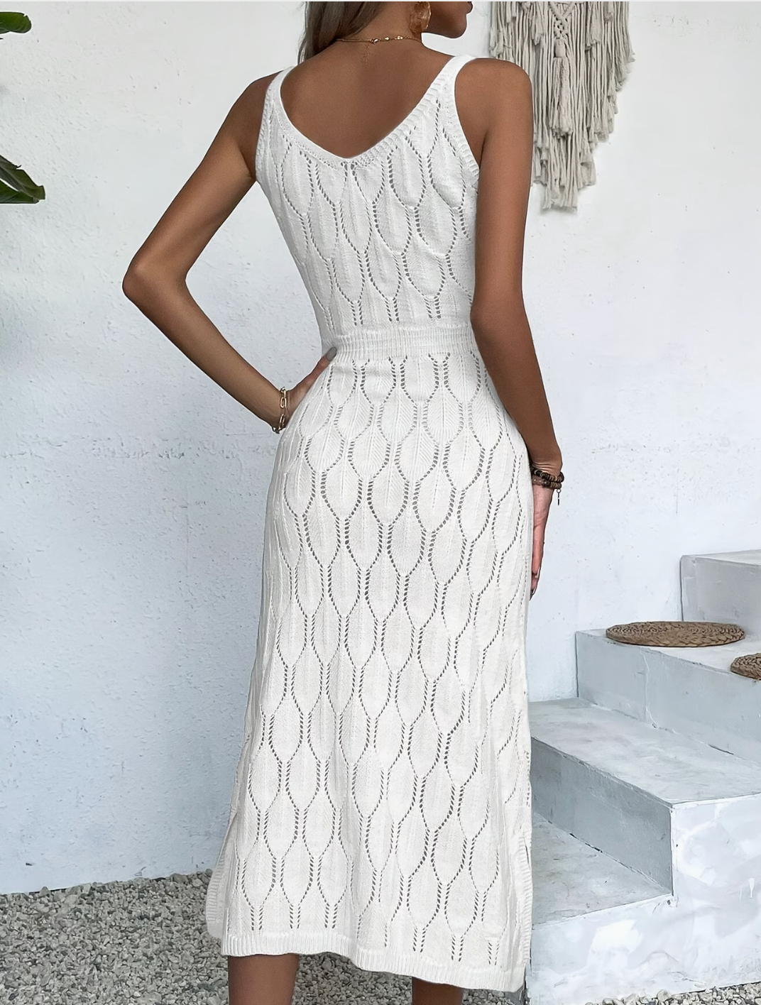 Aletta | Vestido largo sin mangas estilo capa