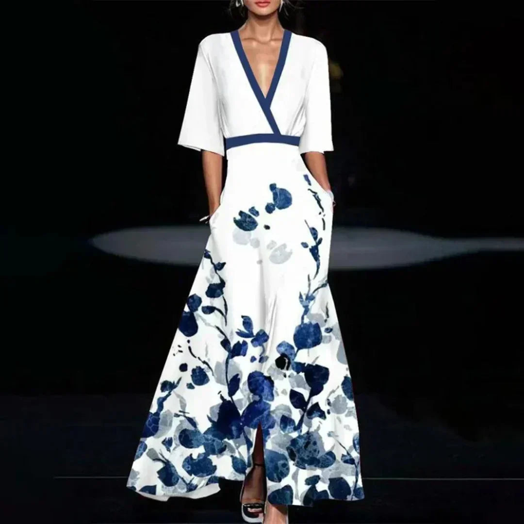 Hazel - Vestido envolvente floral exquisito