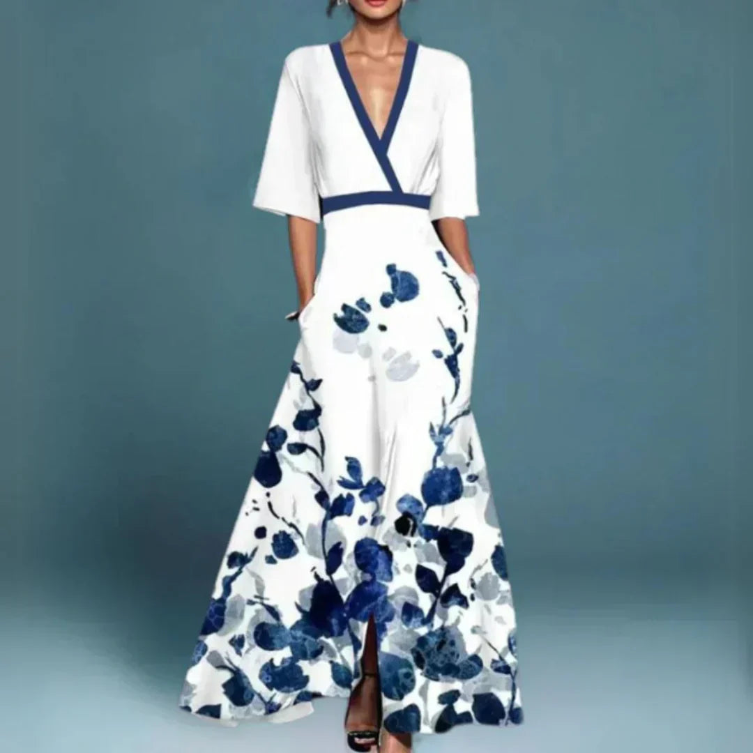 Hazel - Vestido envolvente floral exquisito