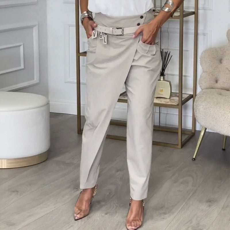 Calista™ pantalones en diseño moderno y asimétrico – cinturón exclusivo incluido