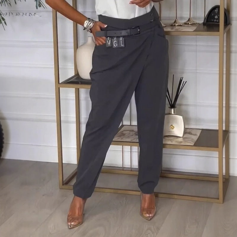Calista™ pantalones en diseño moderno y asimétrico – cinturón exclusivo incluido