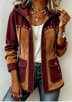 DELACROIX | Chaqueta con capucha bimaterial Véronique