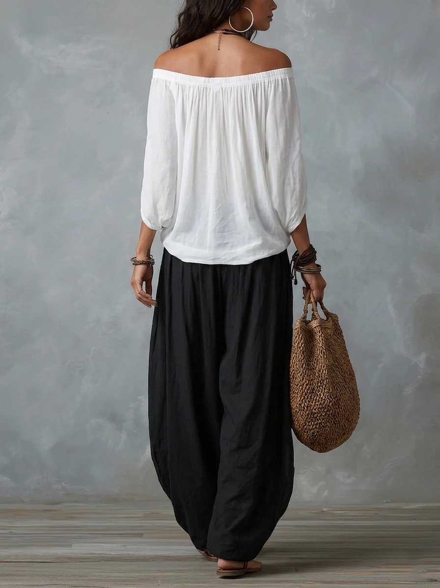 Tiziana | Conjunto boho con pantalón globo